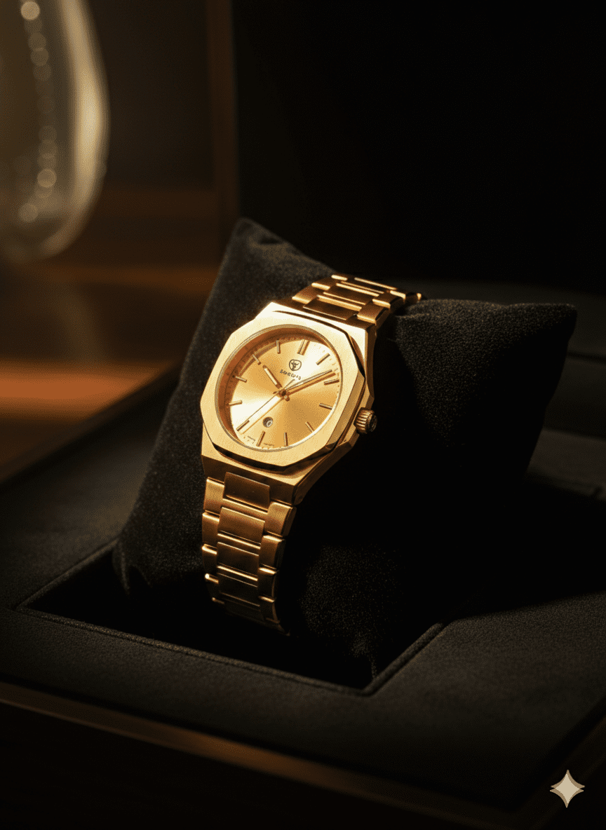 Luxury Men's Gold Watch - Image 4