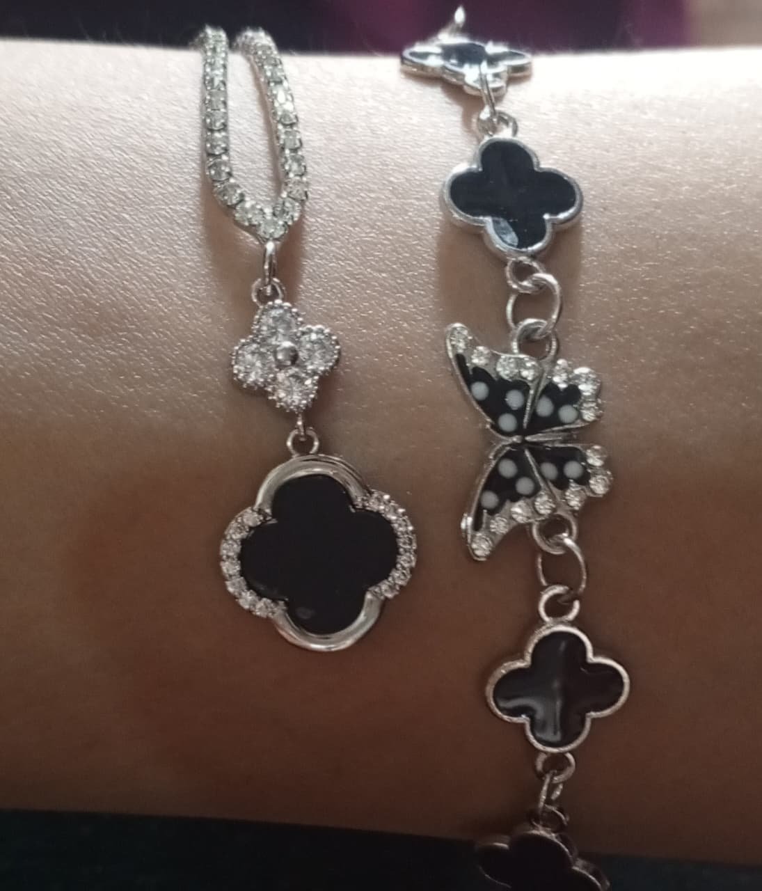 "Noir Polka Butterfly l Clover Duo" 🦋✨ - Image 2