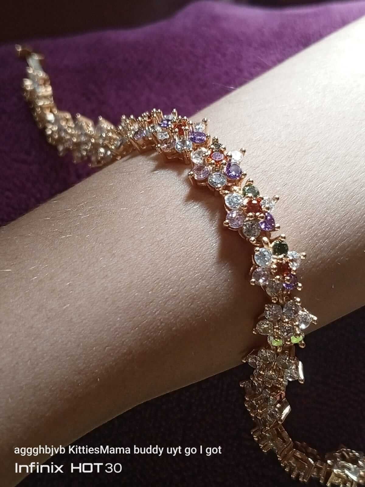 Luxury Floral Gemstone Bracelet