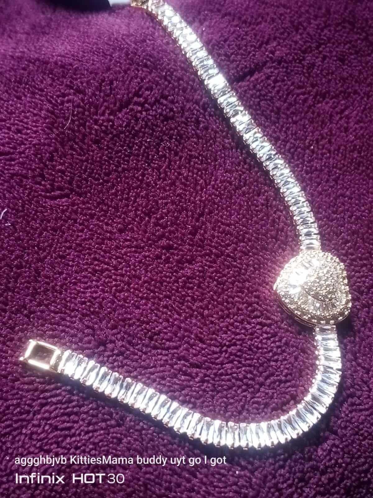 Heart-Shaped Diamond Bracelet